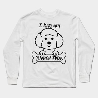 I Love My Bichon Frise Long Sleeve T-Shirt